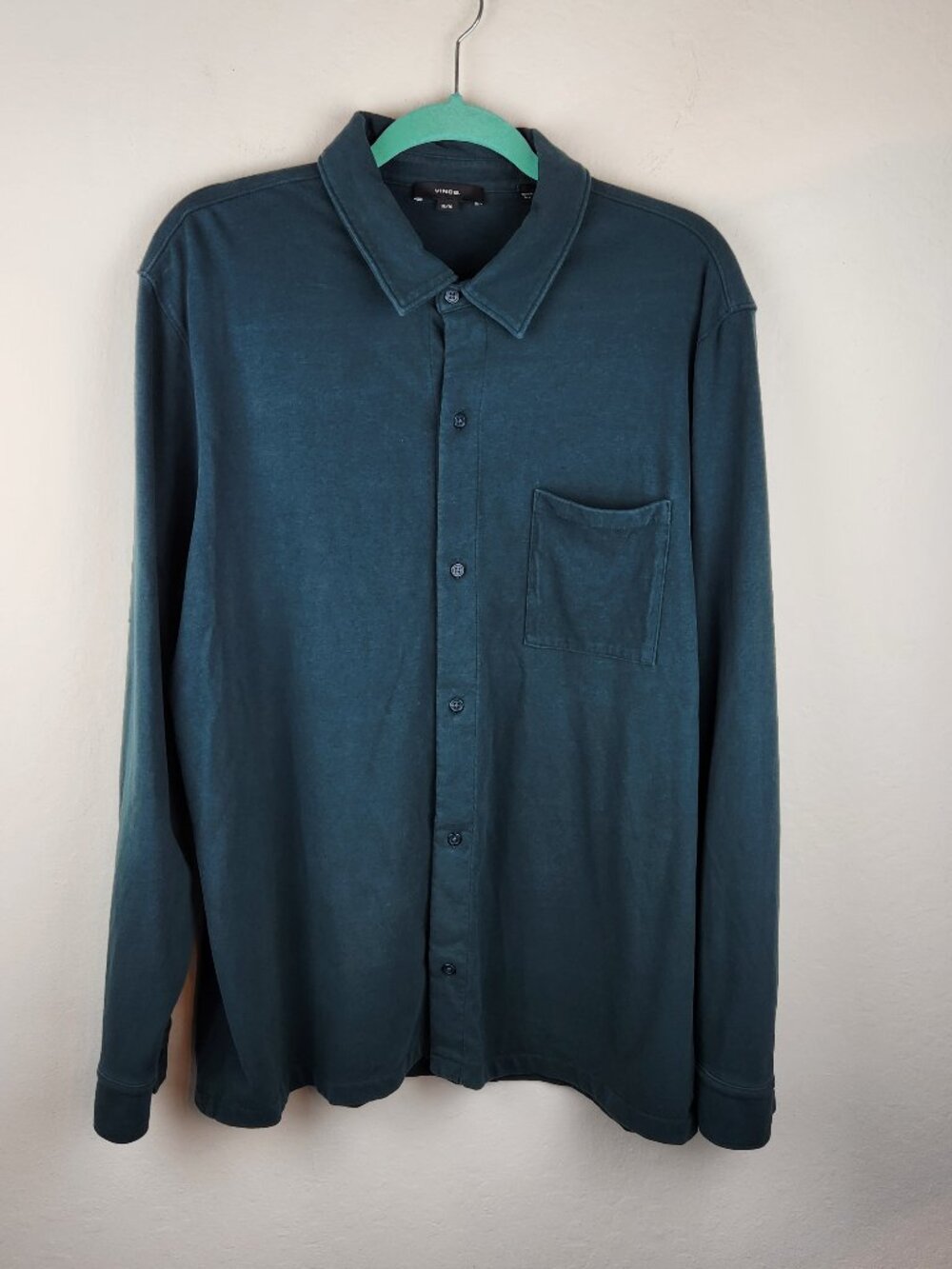 Vince Men's Sueded Cotton Jersey Button-Front Shirt sz XL - Picture 2 of 10